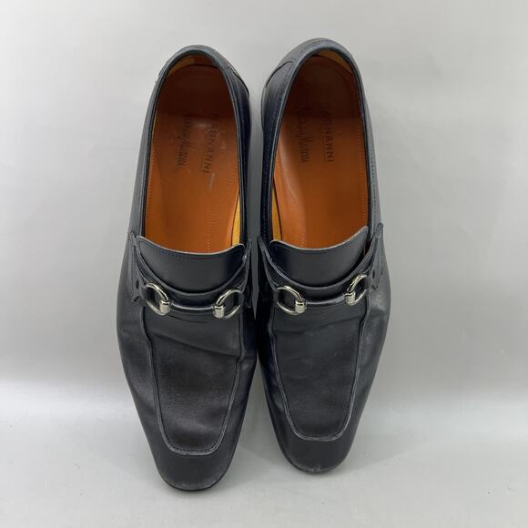 Magnanni Neiman Marcus Bit Loafers Men Size 11 Black Leather Dress Slip On Shoes main image 9